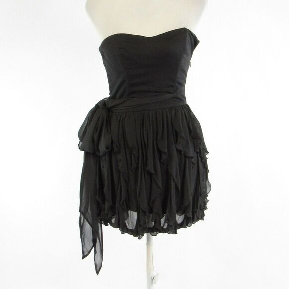 Charcoal gray FRENCH CONNECTION strapless dress 2 - Picture 1 of 16